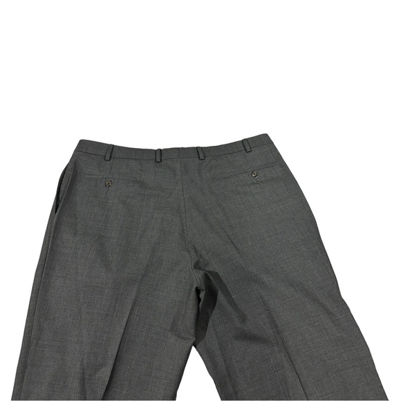 Ralph Lauren Total Comfort Grey 100% Wool Suit Pants Sz 40x32 Pleated Cuffed Hem - Picture 6 of 11